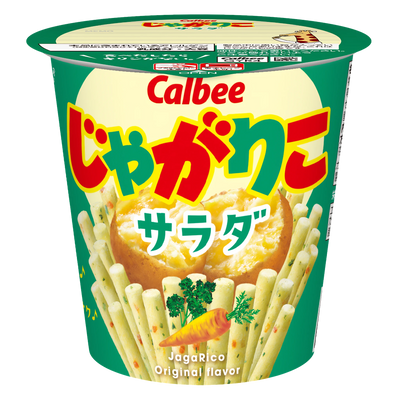 Calbee Jagarico Salad 57g cup, front of pack