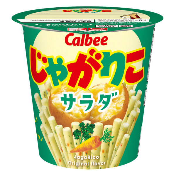 Calbee Jagarico Salad 57g cup, front of pack