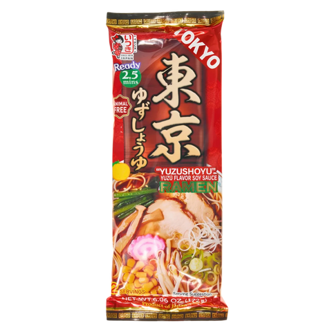 Itsuki Tokyo yuzu shoyu ramen, two-serving animal-free noodle packet, front
