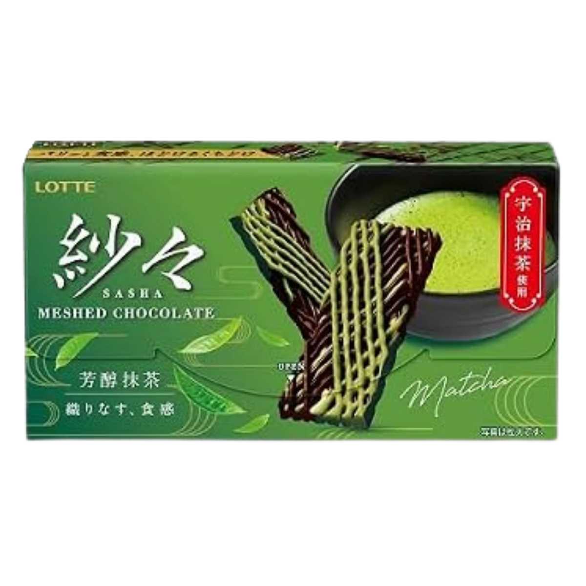 Lotte Sasa Rich Uji Matcha Woven Chocolate — 69g