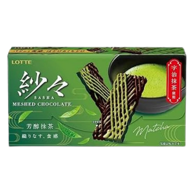 Lotte Sasa Rich Uji Matcha Woven Chocolate — 69g
