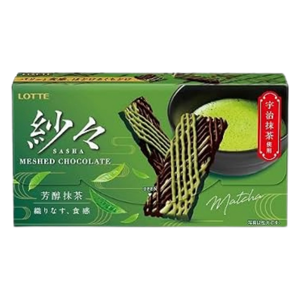 Lotte Sasa Rich Uji Matcha Woven Chocolate — 69g