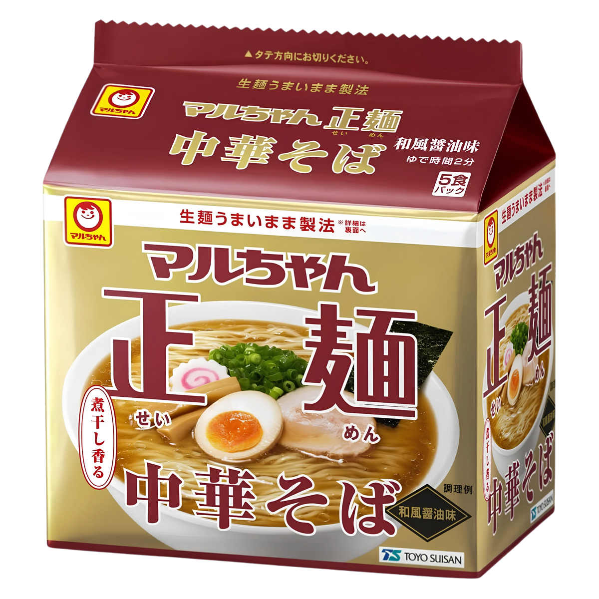 Maruchan Seimen Chuka Soba 5-serving bag of Japanese non-fried ramen noodles, front of pack