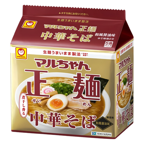 Maruchan Seimen Chuka Soba 5-serving bag of Japanese non-fried ramen noodles, front of pack