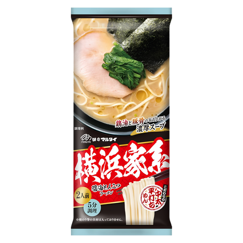 Marutai Yokohama iekei shoyu tonkotsu ramen, two-serving stick ramen packet, front