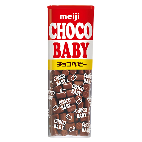 Meiji Choco Baby, slim red tube front of pack