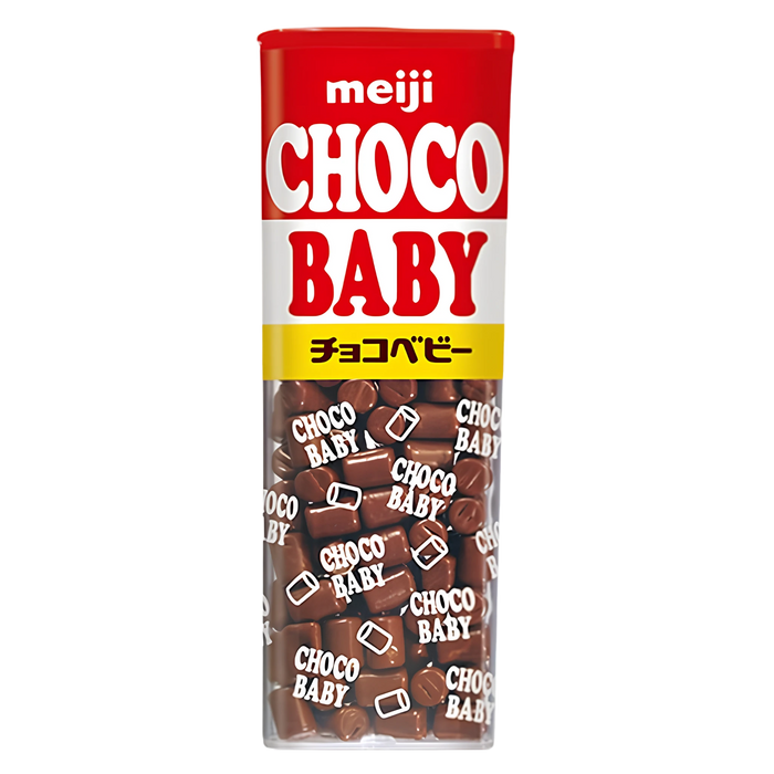 Meiji Choco Baby, slim red tube front of pack