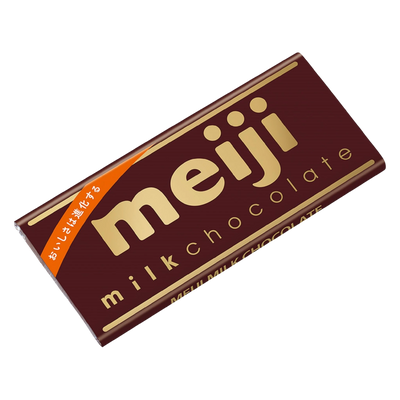Meiji Milk Chocolate 50g bar, front of pack