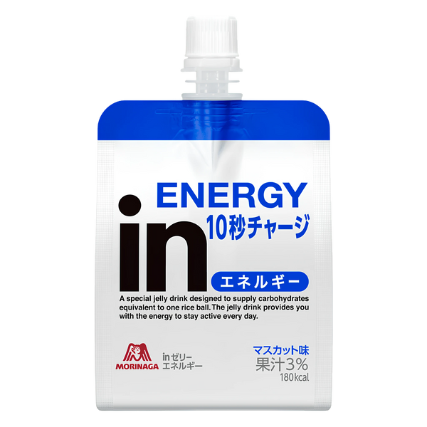 Morinaga in Jelly Energy muscat jelly drink, 180g pouch, front of pack