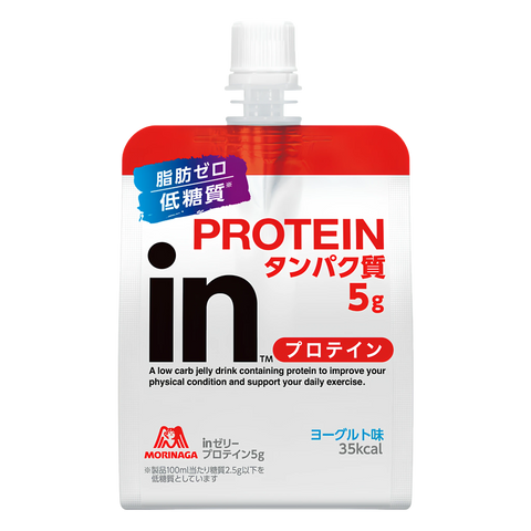 Morinaga in Jelly Protein 5g yogurt jelly drink pouch, front of pack
