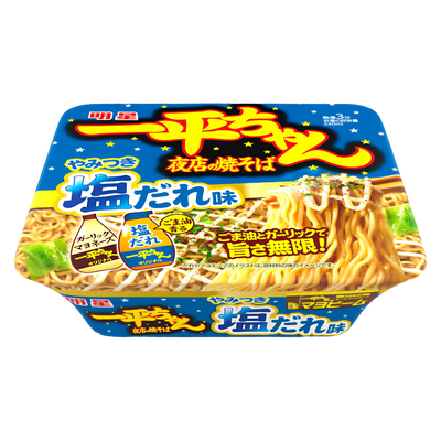 Myojo Ippeichan Yomise no Yakisoba salt-tare cup, 130 g, front of pack