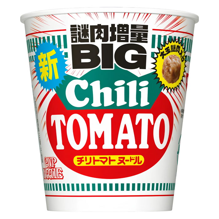 Nissin Cup Noodle Chilli Tomato BIG, 109 g Japanese cup, front of pack