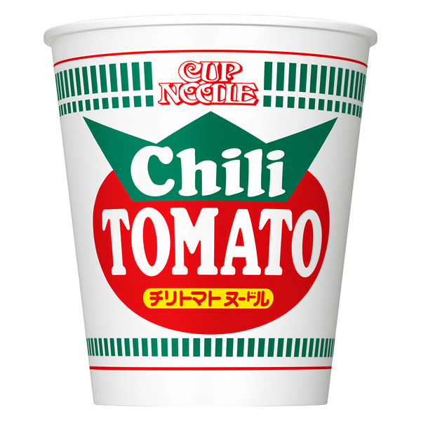 Nissin Cup Noodle Chilli Tomato, 76 g Japanese regular cup, front of pack