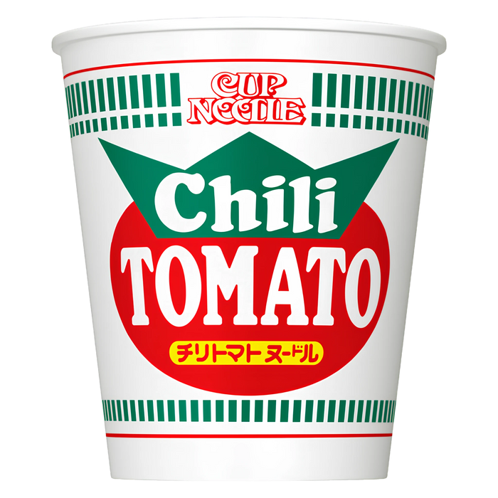 Nissin Cup Noodle Chilli Tomato, 76 g Japanese regular cup, front of pack