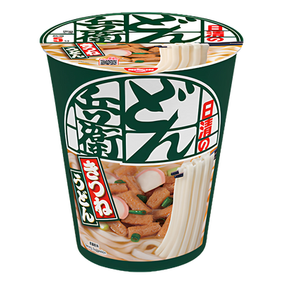Nissin Donbei Kitsune Udon cup, 82 g, front of pack
