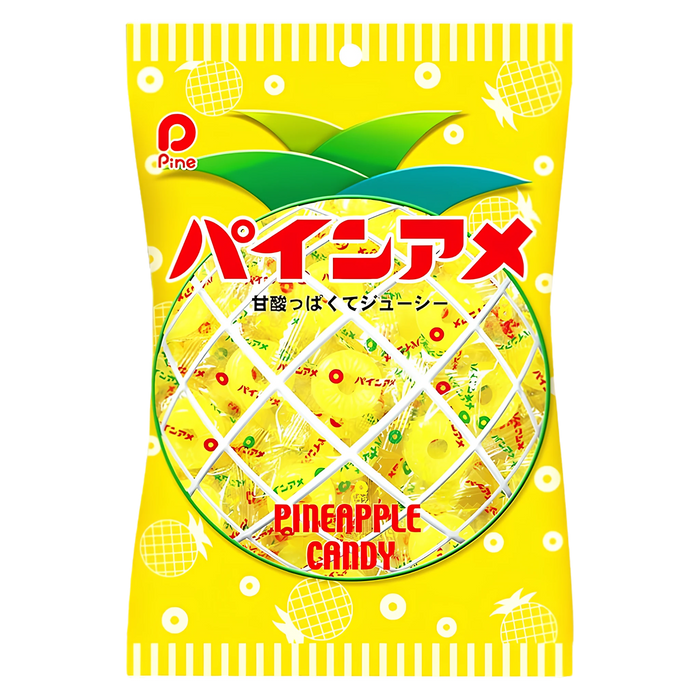 Pine Ame Pineapple Candy, 110g bag, front of pack