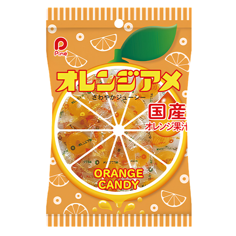 Pine Orange Ame candy, 110g bag, front of pack