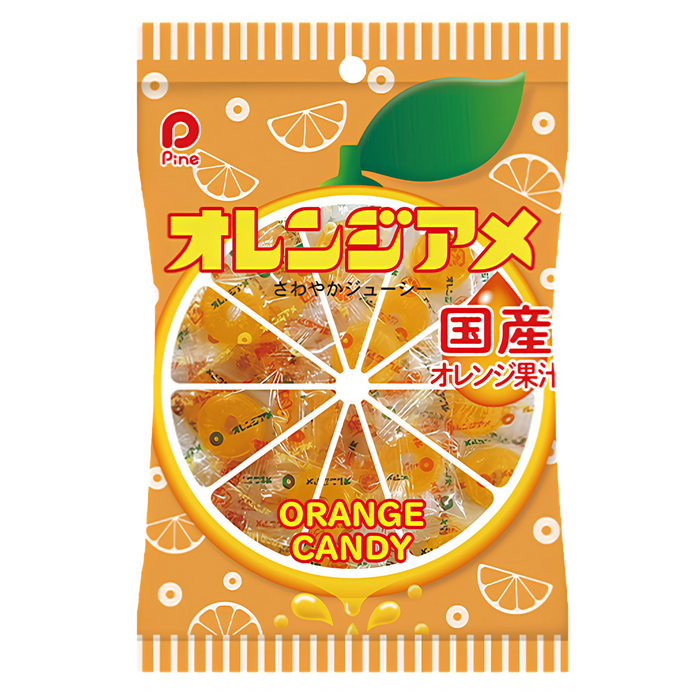 Pine Orange Ame candy, 110g bag, front of pack