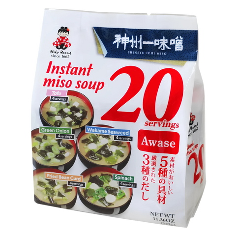 Shinsyu-ichi instant miso soup, value bag of 20 servings, front of pack