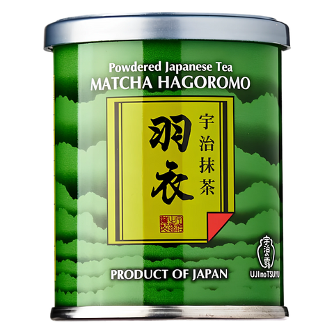 Ujinotsuyu Hagoromo matcha powder, 40 g green tin, front