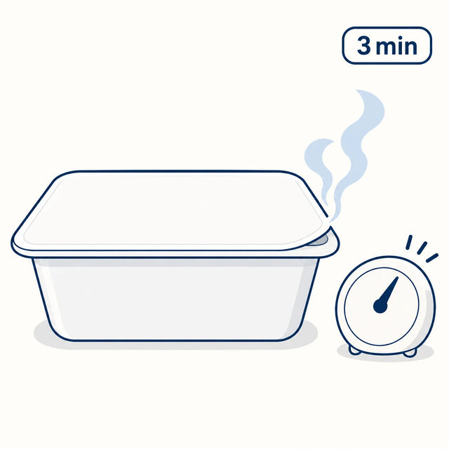 Give it three minutes with the lid back down. Left longer, the noodles waterlog.