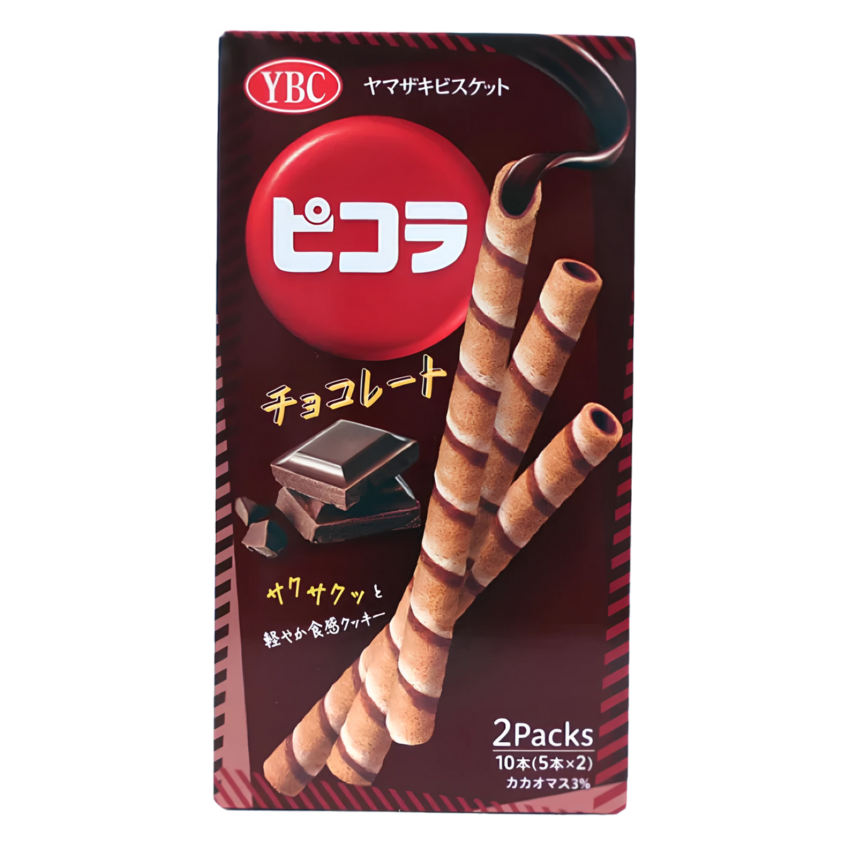 YBC Picola Chocolate box, front of pack