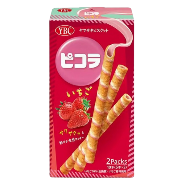 YBC Picola Strawberry Cream Filled Wafer Rolls — 10 Sticks